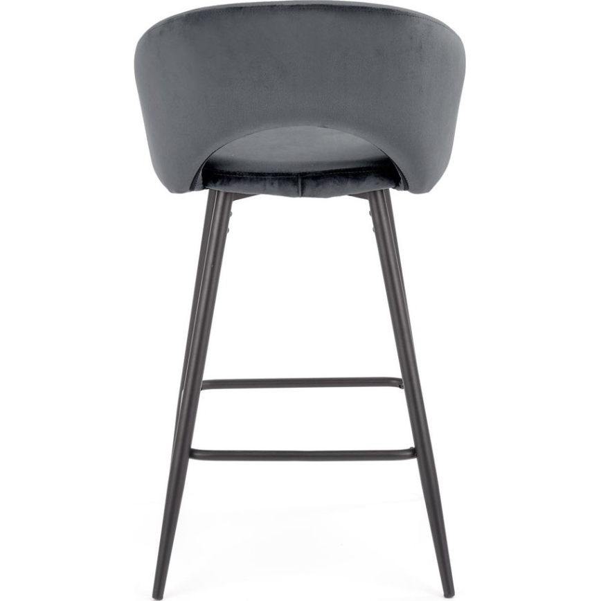 Banco de bar 89x49 cm cinzento/preto