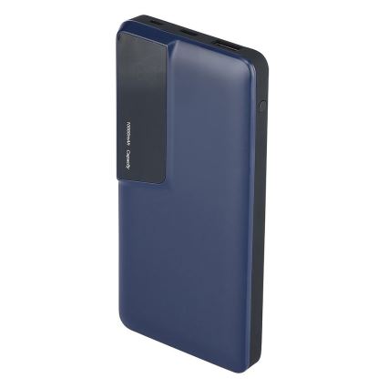 Banco de potência com visor 10000mAh/3,7V AZUL