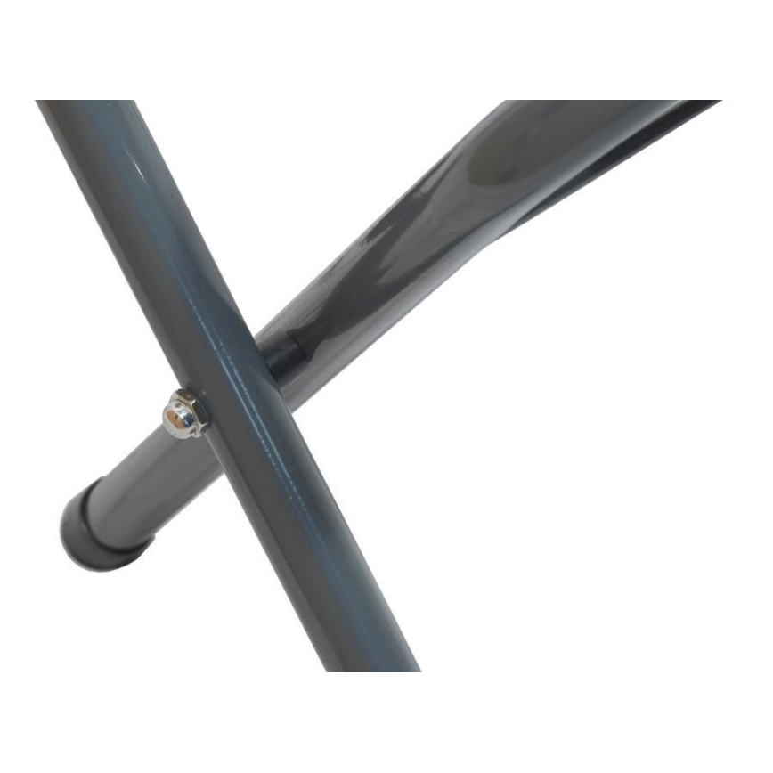 Banco dobrável de campismo preto/cinzento