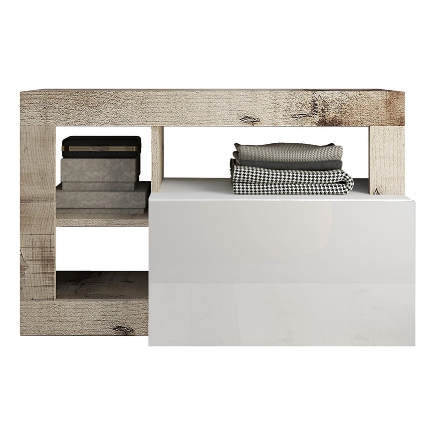 Banco LENOR branco/castanho