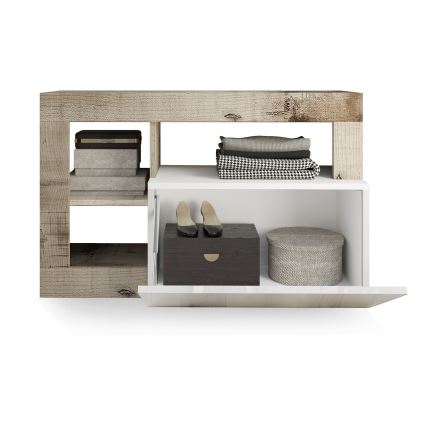 Banco LENOR branco/castanho