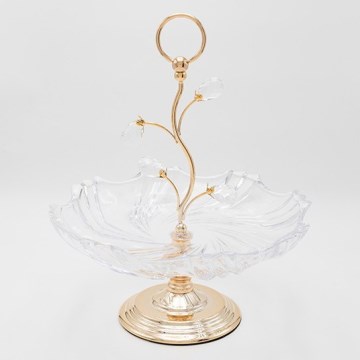 Bandeja decorativa 33x38,5 cm dourado