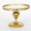 Bandeja decorativa diâmetro 25,5 cm dourado