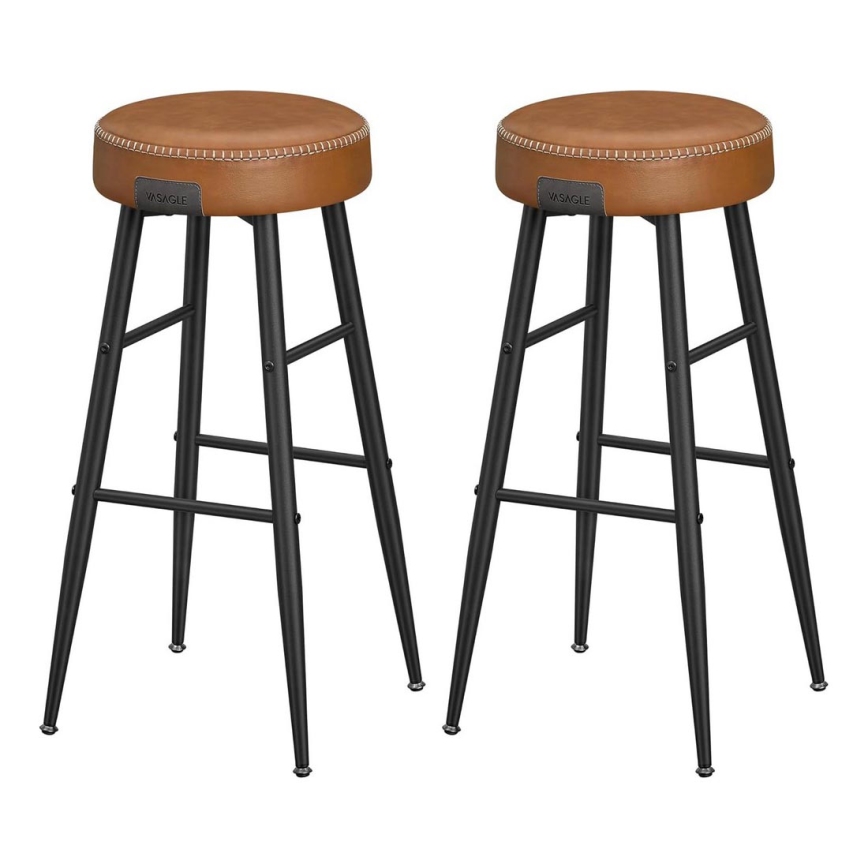 Banqueta de bar LIOR castanha/preta