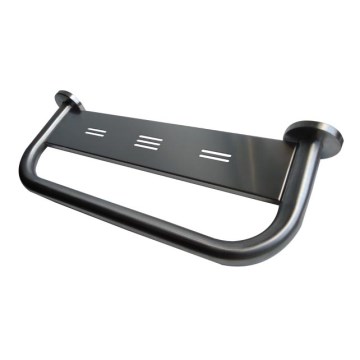 Barra de apoio com prateleira 58x8 cm inox/prateada