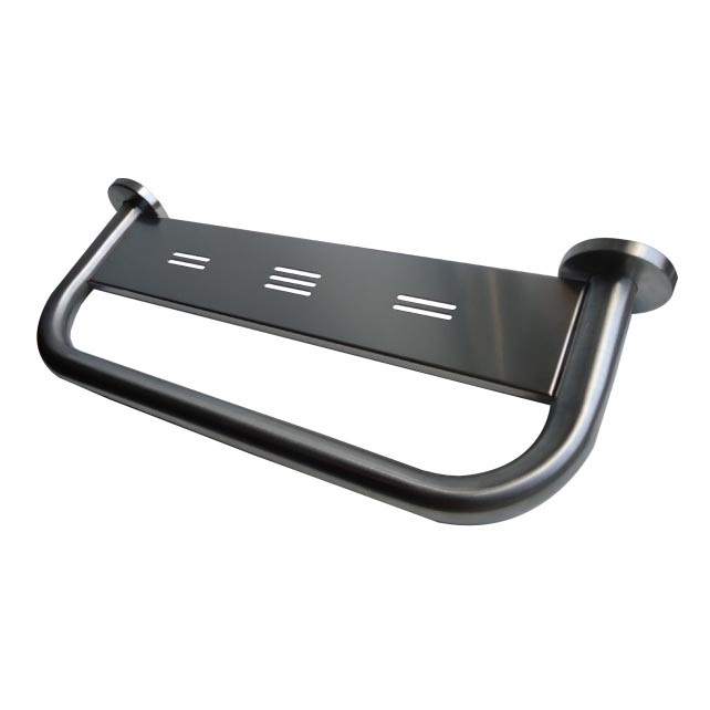 Barra de apoio com prateleira 58x8 cm inox/prateada