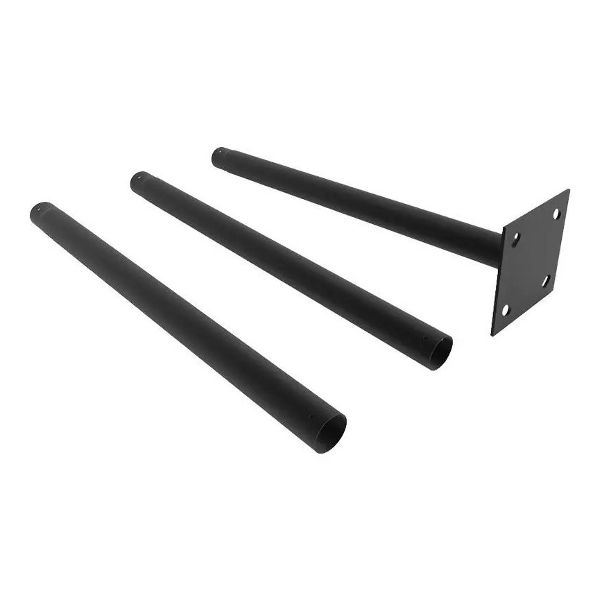 Barra metálica com suporte para luminária solar 3 m