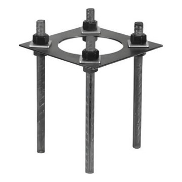 Base de montagem para poste de iluminação exterior BASE 20x20 cm preta