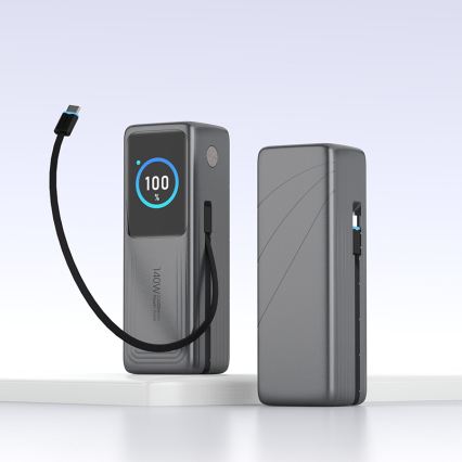 Bateria externa com ecrã LED Power Delivery 27000 mAh 3,7V preta