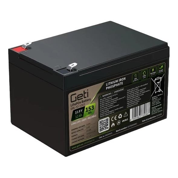 Bateria LiFePO4 12,8 V / 12 Ah