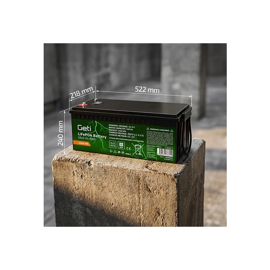 Bateria LiFePO4 25,6V/100Ah