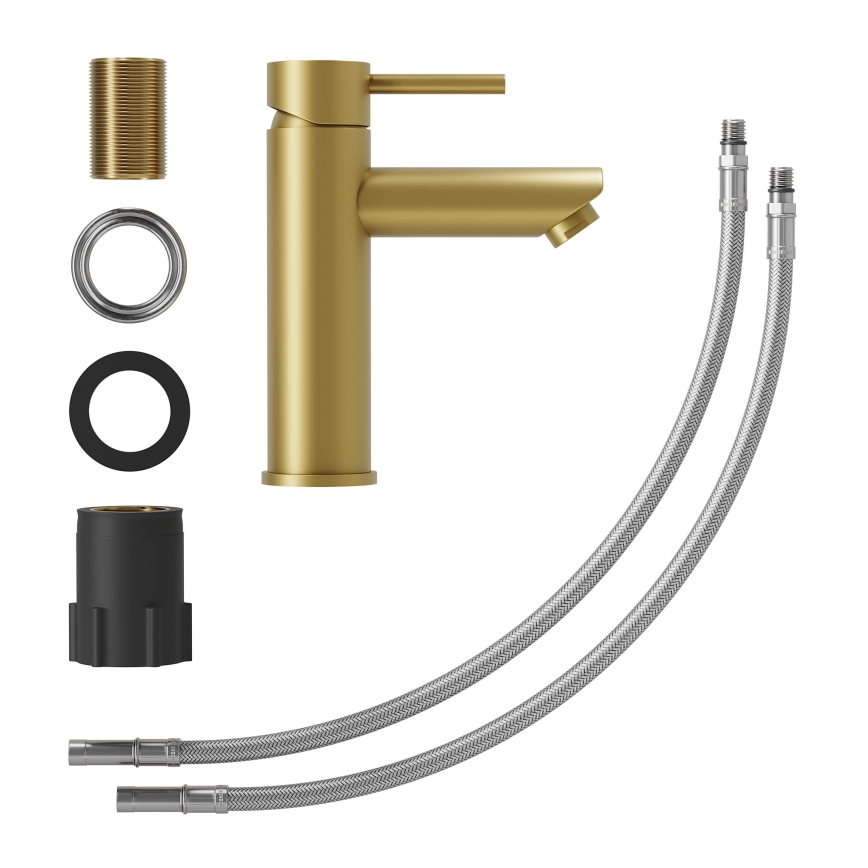 Bateria para lavatório RINGSTED 17,8 cm latão escovado