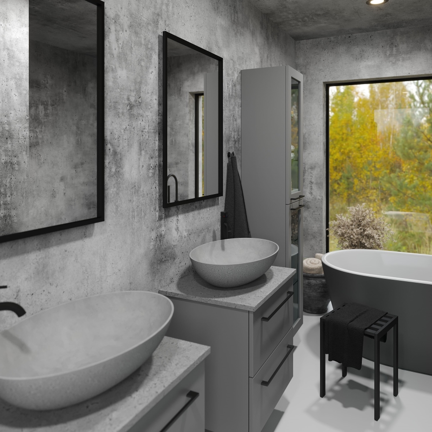 BATH DELUXE 01-060-05-02-00 - Espelho para casa de banho BORGSTED 60x80 cm preto