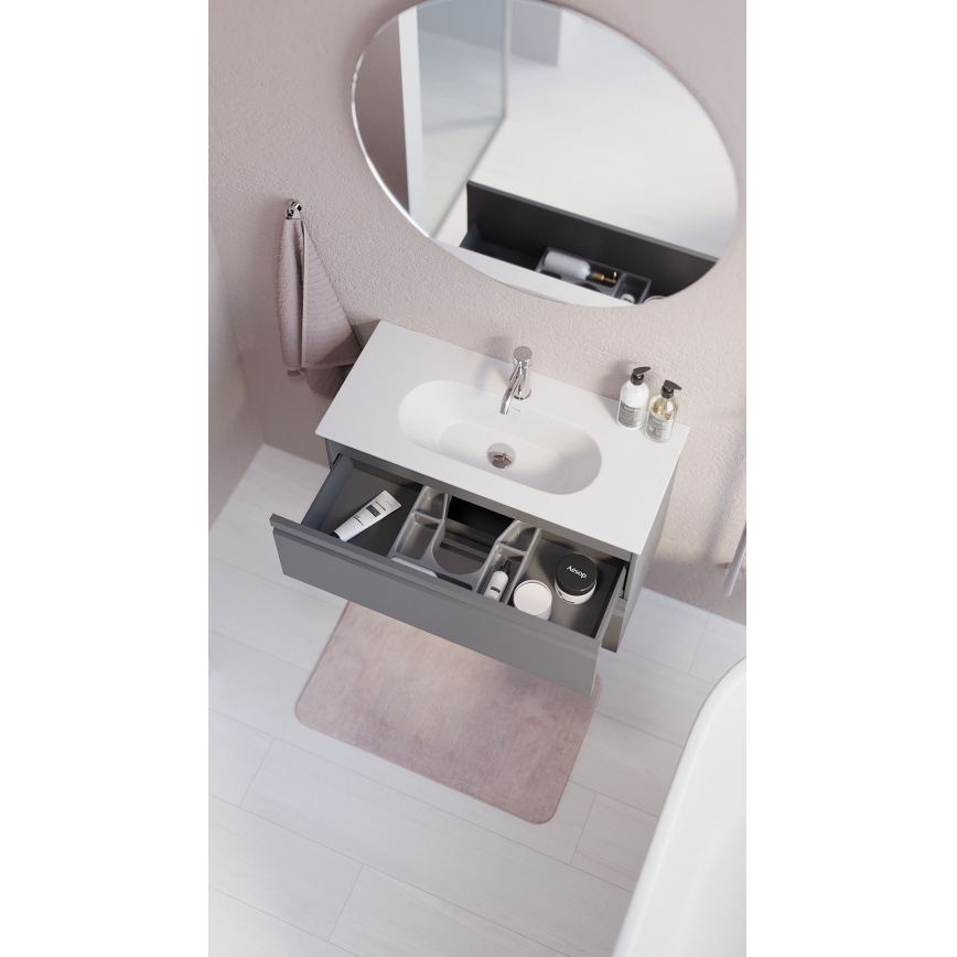 BATH DELUXE 01-080-00-58-00 - Espelho para casa de banho NORDBORG diâmetro 80 cm