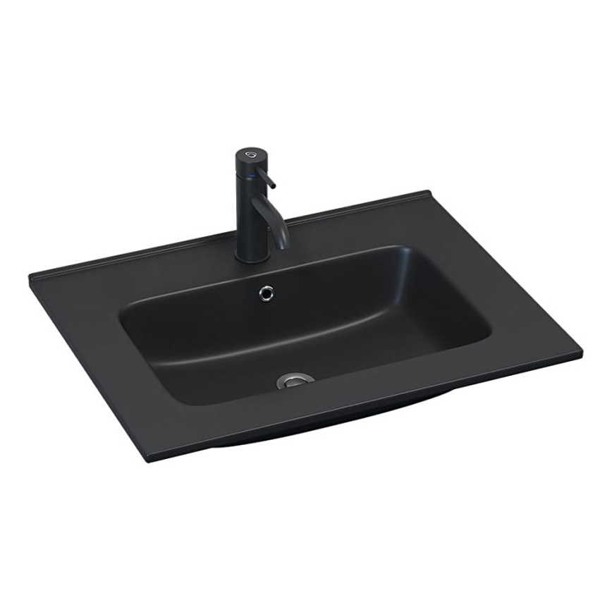 BATH DELUXE 06-060-27-02-00 - Lavatório embutido HYGE 61x46 cm cerâmica/preto