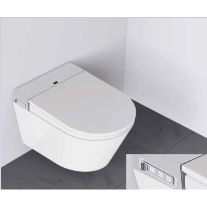 BATH DELUXE 21-040-02-11-00 - WC suspenso com bidé e assento SoftClose TISVILDELEJE 1600W/230V branco + controlo remoto