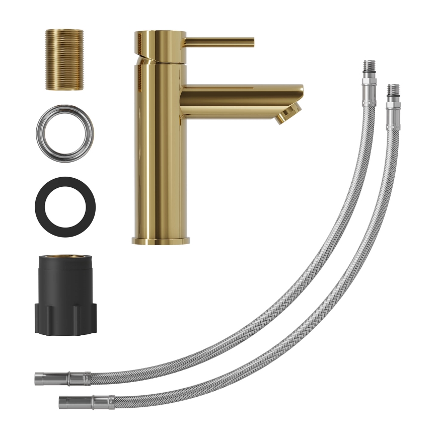 BATH DELUXE 28-017-03-64-02 - Torneira do lavatório RINGSTED 17,8 cm brilhante latão