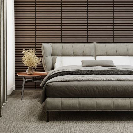 BATH DELUXE 54-060-08-84-12 - CONJUNTO 4x Painéis de parede acústico DANVIKEN 60x60 cm nogueira