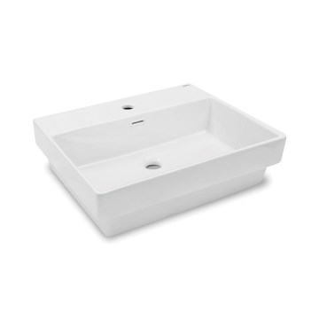 Bathco 0062 - Lavatório encastrado FUNCHAL 55x45 cm porcelana/branco