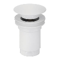 Bathco 0212BL - Válvula de escoamento para lavatório sem transbordo CLICK-CLACK, Ø 6 cm, branco mate