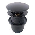 Bathco 0212NE - Válvula para lavatório sem transbordo CLICK-CLACK, Ø 6 cm, preto mate