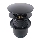 Bathco 0212NE - Válvula para lavatório sem transbordo CLICK-CLACK, Ø 6 cm, preto mate