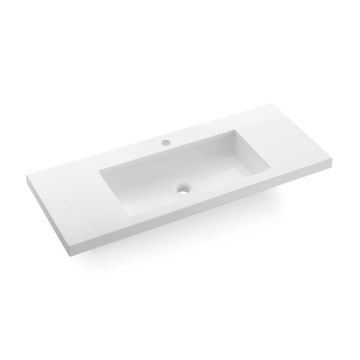Bathco 0515 - Lavatório de encastrar COLLOTO 100x40 cm resina/branco
