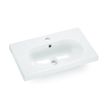 Bathco 0516 - Lavatório de encastrar ICE 60x35 cm resina/branco
