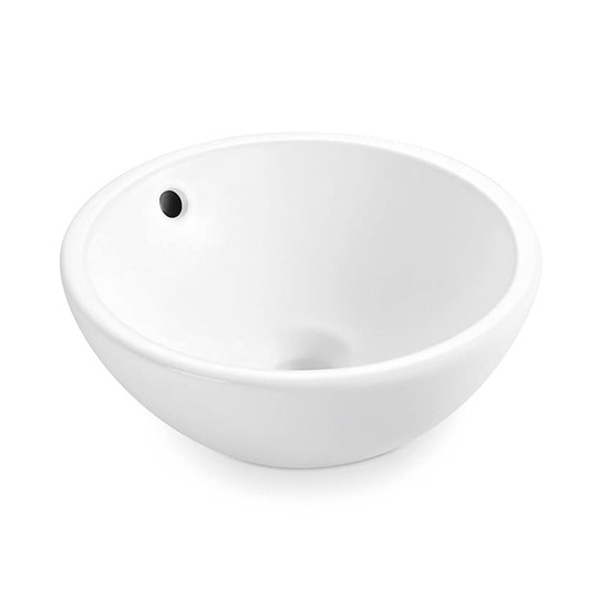Bathco 4015 - Lavatório de bancada CASTELLON diâmetro 35 cm porcelana/branco