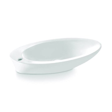 Bathco 4020 - Lavatório de sobrepor PURE 62x37 cm porcelana/branco