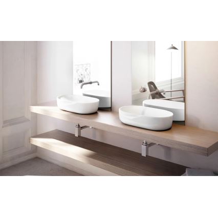 Bathco 4037 - Lavatório de sobrepor TOULOUSE 59x41,5 cm porcelana/branco