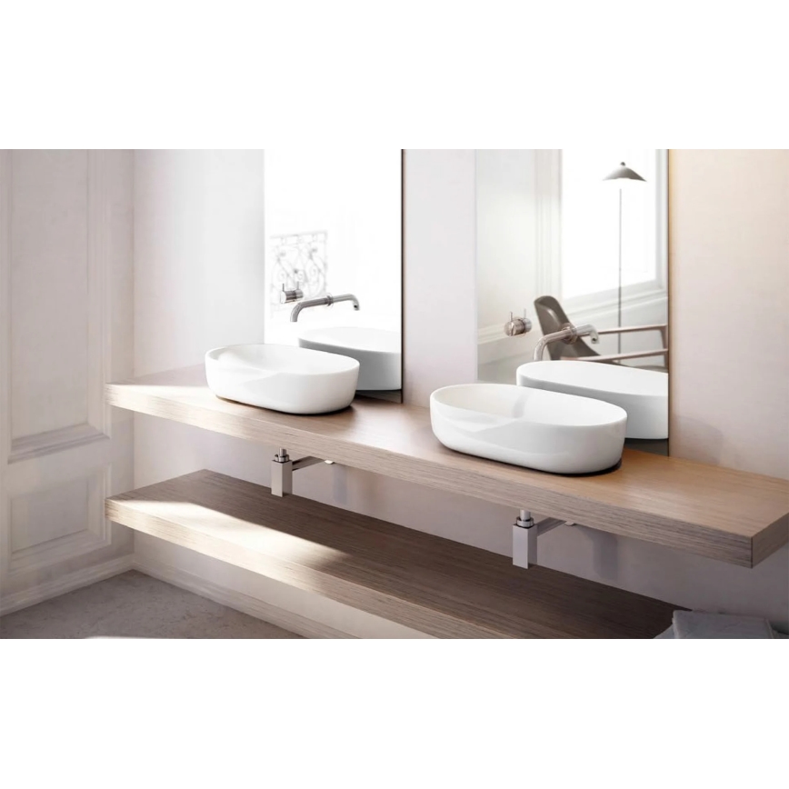 Bathco 4037 - Lavatório de sobrepor TOULOUSE 59x41,5 cm porcelana/branco