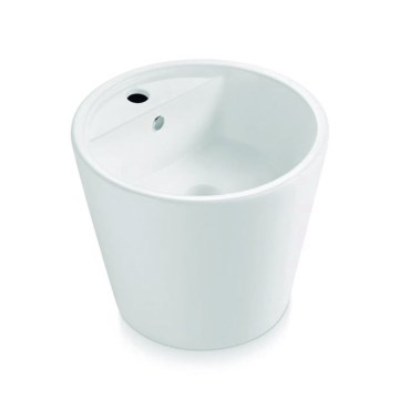 Bathco 4057 - Lavatório de bancada FLORENCIA Ø 42 cm em porcelana branca