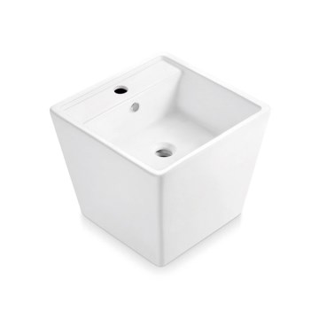 Bathco 4059 - Lavatório de sobrepor GENOVA 42x42 cm porcelana/branca