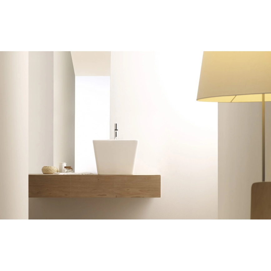 Bathco 4059 - Lavatório de sobrepor GENOVA 42x42 cm porcelana/branca