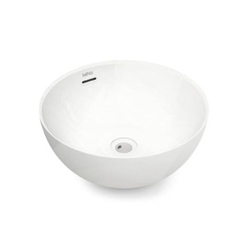 Bathco 4131 - Lavatório de bancada BARI Ø 37 cm, porcelana branca