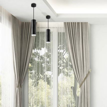 Bathroom candelabro suspenso TURYN 1xGU10/10W/230V IP44 preto