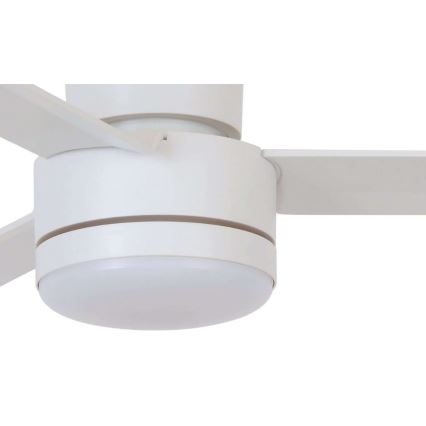BAYSIDE 213036 - Ventilador de teto LED LAGOON GX53/17W/230V branco + controlo remoto
