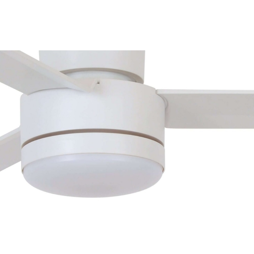 BAYSIDE 213036 - Ventilador de teto LED LAGOON GX53/17W/230V branco + controlo remoto
