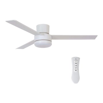 BAYSIDE 213036 - Ventilador de teto LED LAGOON GX53/17W/230V branco + controlo remoto