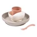 Beaba - Conjunto de alimentação infantil Terracota, 4 peças