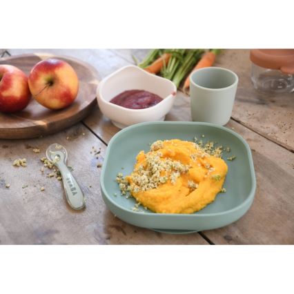 Beaba - Conjunto de alimentação infantil Verde-sálvia 4 peças