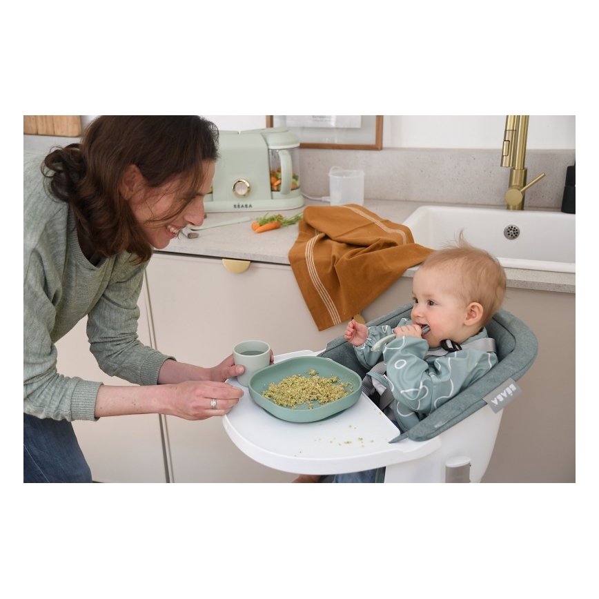 Beaba - Conjunto de alimentação infantil Verde-sálvia 4 peças