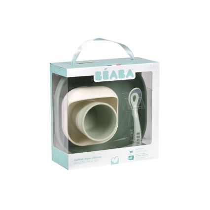 Beaba - Conjunto de alimentação infantil Verde-sálvia 4 peças