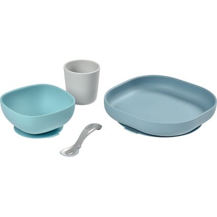 Beaba - Conjunto de refeição infantil Jungle 4 peças