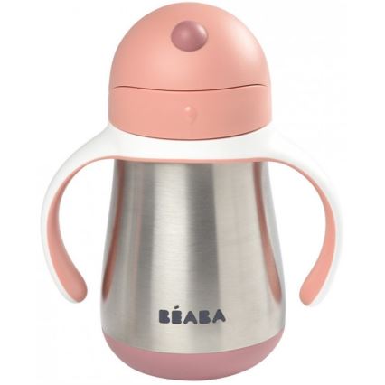 Beaba - Copo térmico com canudo 250 ml rosa