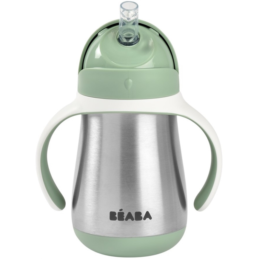 Beaba - Copo térmico com palhinha 250 ml verde