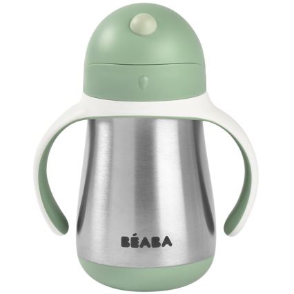 Beaba - Copo térmico com palhinha 250 ml verde