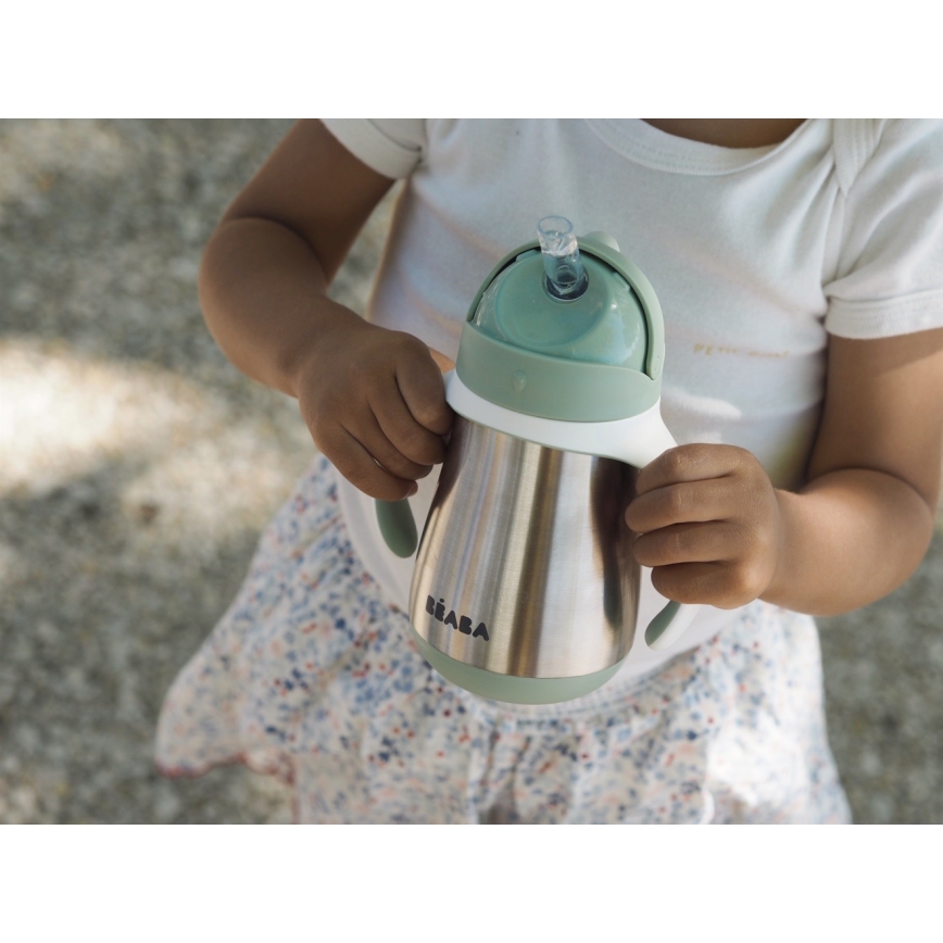 Beaba - Copo térmico com palhinha 250 ml verde