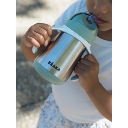 Beaba - Copo térmico com palhinha 250 ml verde